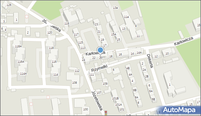 Katowice, Karłowicza Mieczysława, 20, mapa Katowic