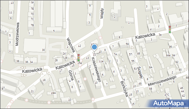 Katowice, Katowicka, 11, mapa Katowic