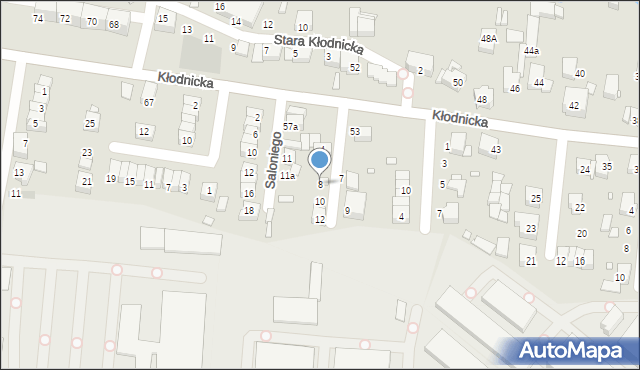 Katowice, Kalinowskiego Tadeusza, 8, mapa Katowic