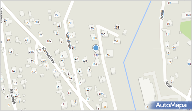 Katowice, Kanałowa, 14b, mapa Katowic