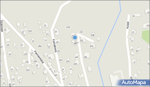 Katowice, Kanałowa, 18b, mapa Katowic