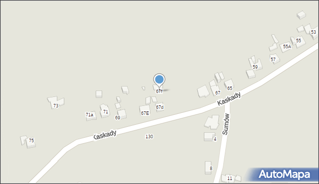Katowice, Kaskady, 67f, mapa Katowic