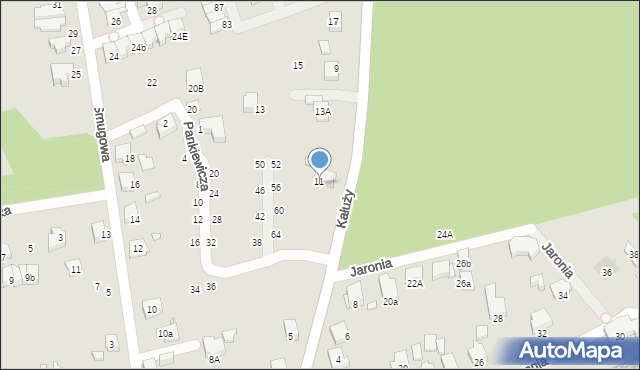 Katowice, Kałuży Michała, 11, mapa Katowic