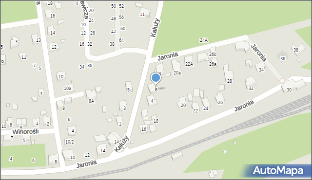 Katowice, Kałuży Michała, 6, mapa Katowic