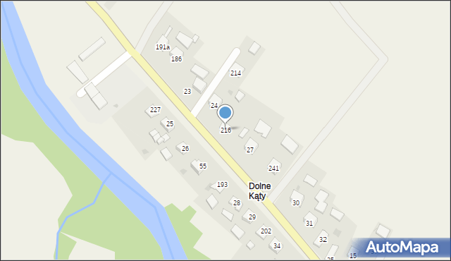 Kąty, Kąty, 216, mapa Kąty