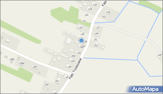 Kąty Trzebuskie, Kąty Trzebuskie, 140, mapa Kąty Trzebuskie