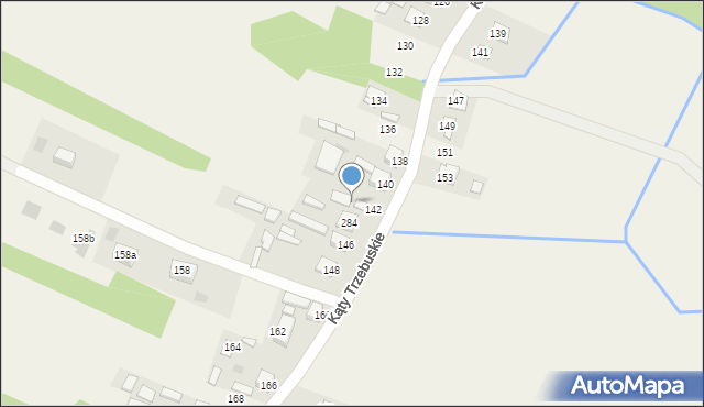 Kąty Trzebuskie, Kąty Trzebuskie, 142a, mapa Kąty Trzebuskie