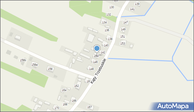 Kąty Trzebuskie, Kąty Trzebuskie, 144, mapa Kąty Trzebuskie