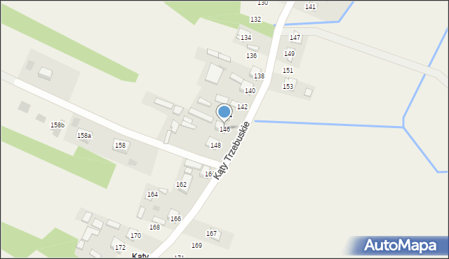 Kąty Trzebuskie, Kąty Trzebuskie, 146, mapa Kąty Trzebuskie