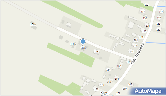 Kąty Trzebuskie, Kąty Trzebuskie, 158a, mapa Kąty Trzebuskie