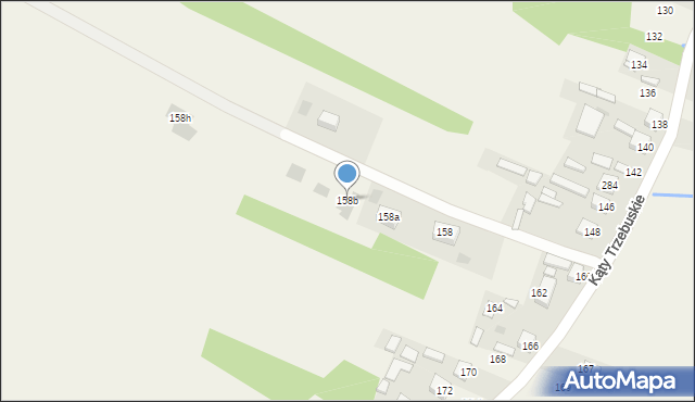 Kąty Trzebuskie, Kąty Trzebuskie, 158b, mapa Kąty Trzebuskie