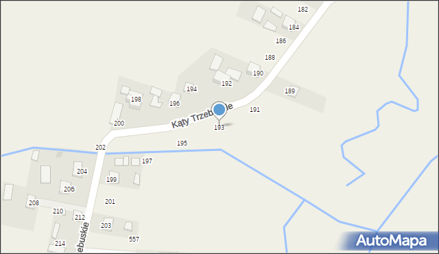 Kąty Trzebuskie, Kąty Trzebuskie, 193, mapa Kąty Trzebuskie