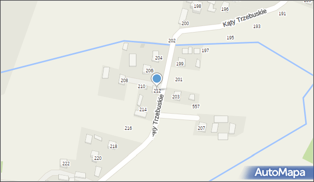 Kąty Trzebuskie, Kąty Trzebuskie, 212, mapa Kąty Trzebuskie