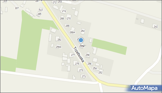 Kąty Trzebuskie, Kąty Trzebuskie, 260, mapa Kąty Trzebuskie