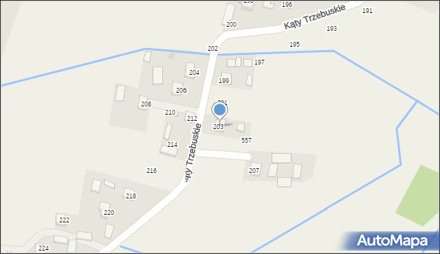 Kąty Trzebuskie, Kąty Trzebuskie, 269, mapa Kąty Trzebuskie