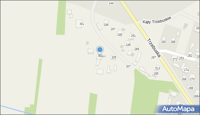 Kąty Trzebuskie, Kąty Trzebuskie, 504, mapa Kąty Trzebuskie