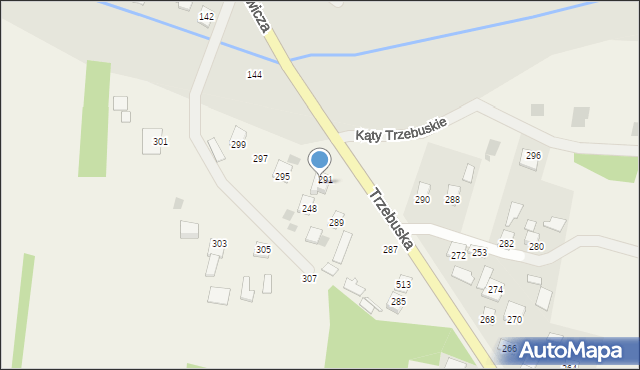 Kąty Trzebuskie, Kąty Trzebuskie, 508, mapa Kąty Trzebuskie