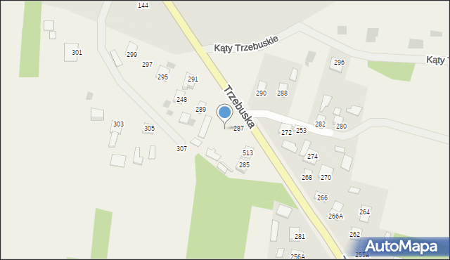 Kąty Trzebuskie, Kąty Trzebuskie, 511, mapa Kąty Trzebuskie