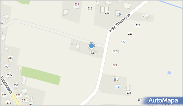 Kąty Trzebuskie, Kąty Trzebuskie, 521A, mapa Kąty Trzebuskie