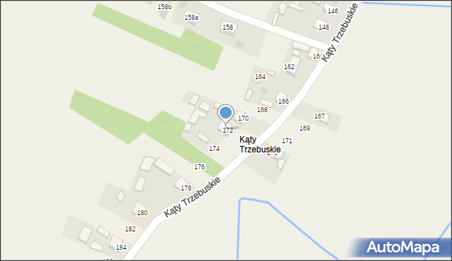 Kąty Trzebuskie, Kąty Trzebuskie, 582, mapa Kąty Trzebuskie