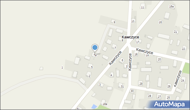 Kawczyce, Kawczyce, 7a, mapa Kawczyce