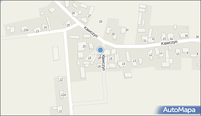 Kawczyn, Kawczyn, 18/1, mapa Kawczyn