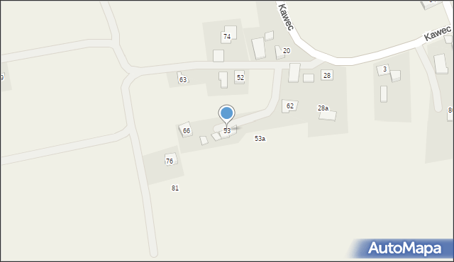 Kawec, Kawec, 53, mapa Kawec