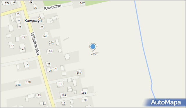Kawęczyn, Kawęczyn, 22A, mapa Kawęczyn