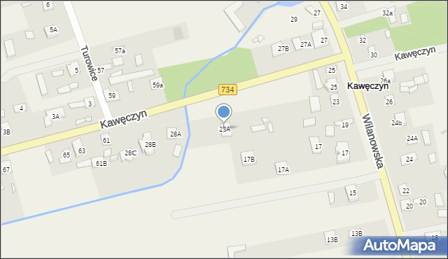 Kawęczyn, Kawęczyn, 23A, mapa Kawęczyn