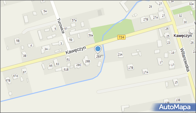 Kawęczyn, Kawęczyn, 28A, mapa Kawęczyn