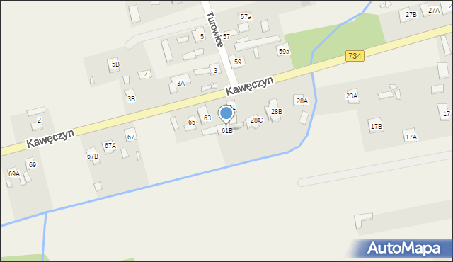 Kawęczyn, Kawęczyn, 61B, mapa Kawęczyn