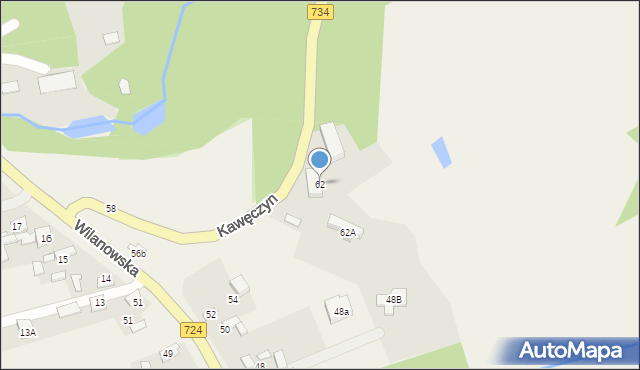 Kawęczyn, Kawęczyn, 62, mapa Kawęczyn