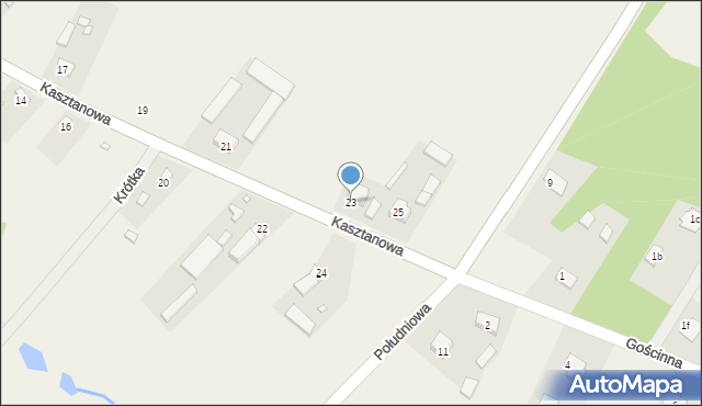 Kawęczyn, Kasztanowa, 23, mapa Kawęczyn