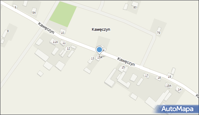 Kawęczyn, Kawęczyn, 13A, mapa Kawęczyn