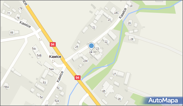 Kawice, Kawice, 24/1, mapa Kawice