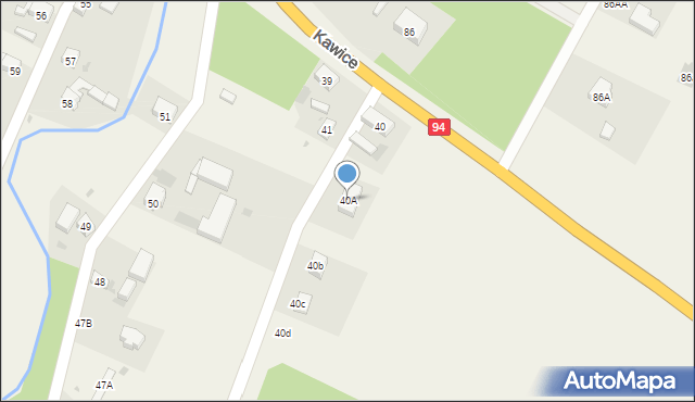 Kawice, Kawice, 40A, mapa Kawice
