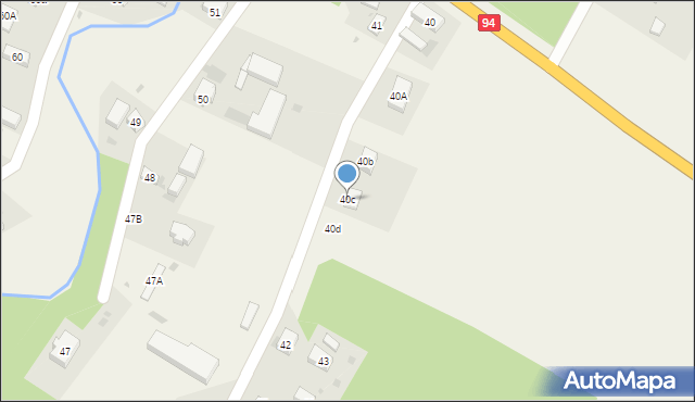 Kawice, Kawice, 40c, mapa Kawice