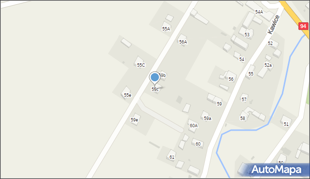Kawice, Kawice, 59c, mapa Kawice