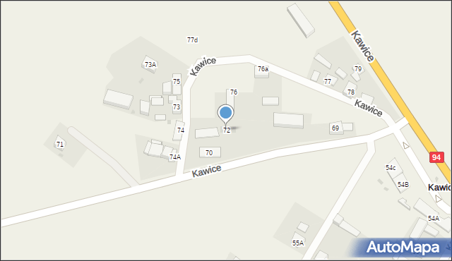 Kawice, Kawice, 72, mapa Kawice