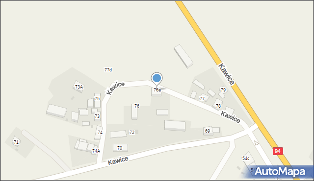 Kawice, Kawice, 76a, mapa Kawice