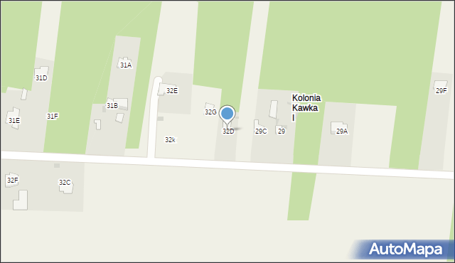 Kawka, Kawka, 32D, mapa Kawka