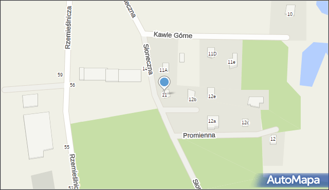 Kawle Górne, Kawle Dolne, 11, mapa Kawle Górne