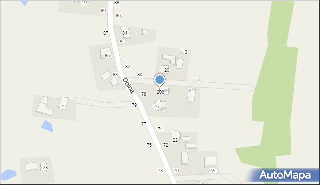 Kawle Górne, Kawle Dolne, 20b, mapa Kawle Górne