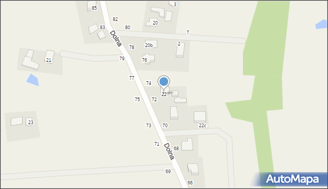 Kawle Górne, Kawle Dolne, 22, mapa Kawle Górne