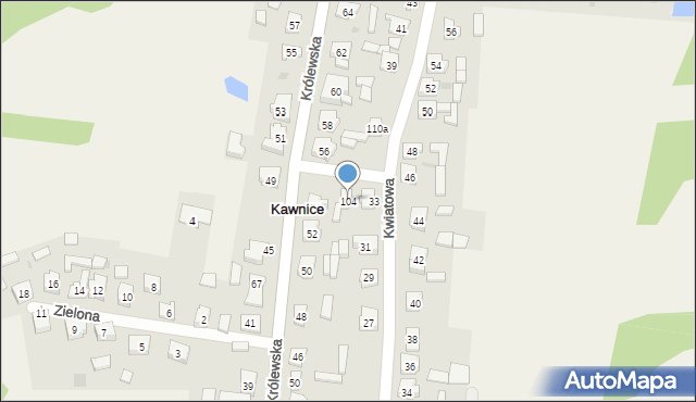 Kawnice, Kawnice, 104, mapa Kawnice