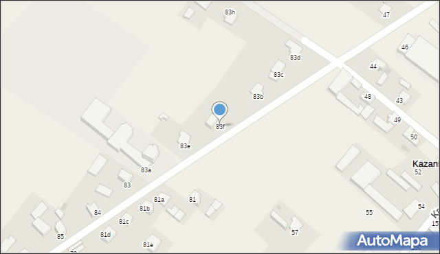 Kazanice, Kazanice, 83f, mapa Kazanice