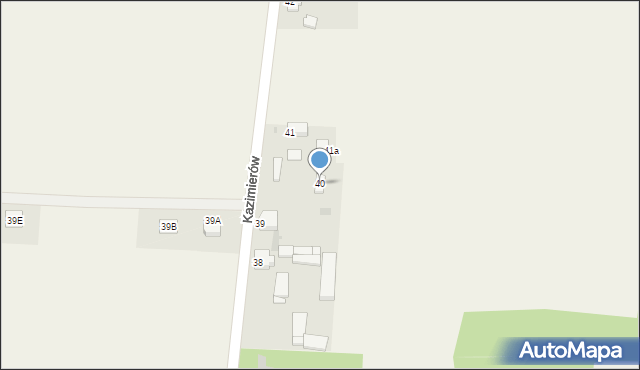 Kazimierów, Kazimierów, 40, mapa Kazimierów