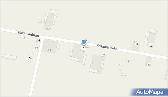 Kazimierówka, Kazimierówka, 51, mapa Kazimierówka