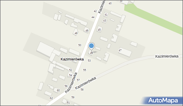 Kazimierówka, Kazimierówka, 49, mapa Kazimierówka