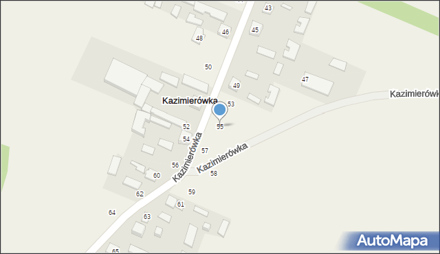 Kazimierówka, Kazimierówka, 55, mapa Kazimierówka